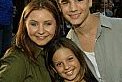 mackenzie with beverley and simon, posing at the summer catch premiere